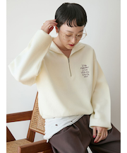 【Global warming】ハーフジップニットトップス