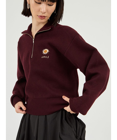 【Global warming】ハーフジップニットトップス