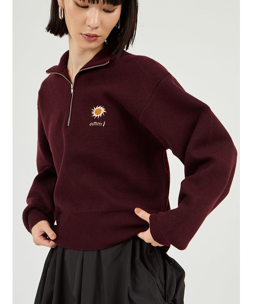 【Global warming】ハーフジップニットトップス