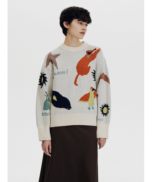 【Global warming】 ジャガードニットトップス