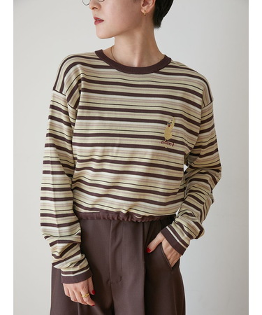 【Global warming】ボーダーニットトップス