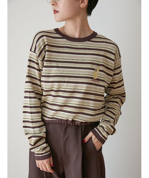 【Global warming】ボーダーニットトップス