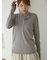 【セットアイテム】eco ヘンリーネックレイヤードニットトップス