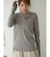 【セットアイテム】eco ヘンリーネックレイヤードニットトップス