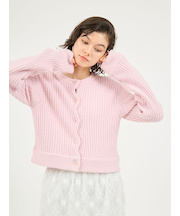 ブラッシュドアンサンブルニット