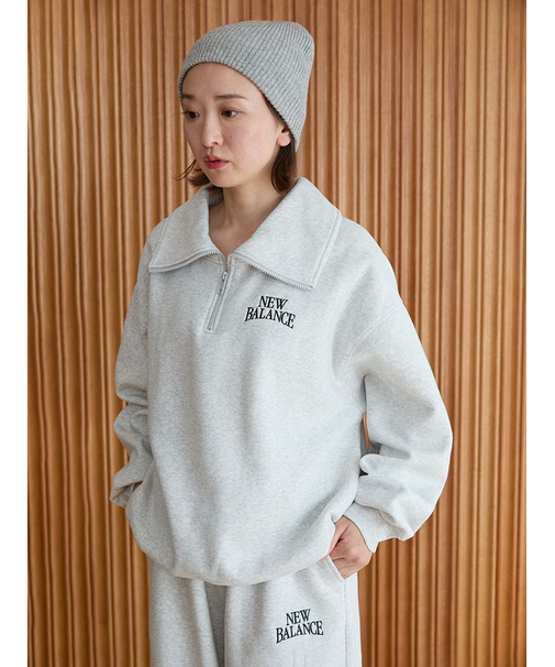 【New Balance for emmi】リニアヘリテージフリースハーフジップ