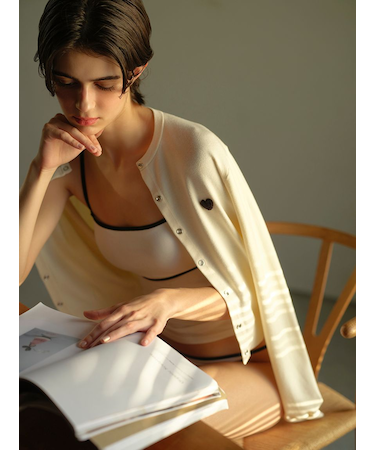 【HEART】 eco ハートニットカーディガン【アンサンブル可能】