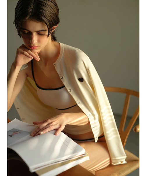 【HEART】 eco ハートニットカーディガン【アンサンブル可能】