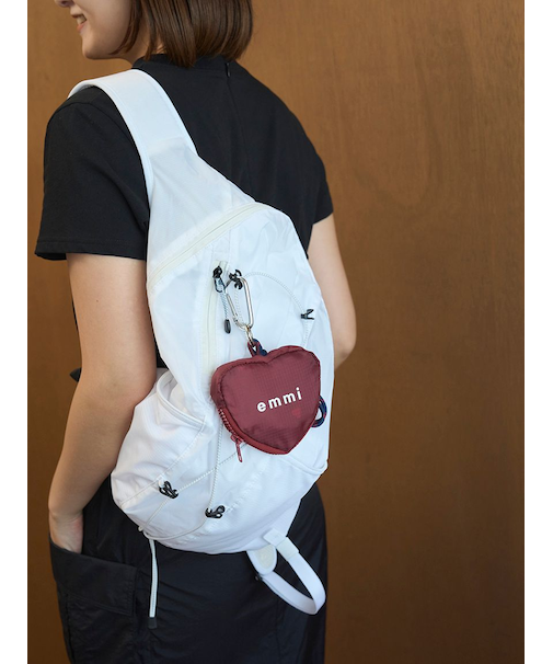 【HEART】 プリントハートチャーム付きエコバッグ