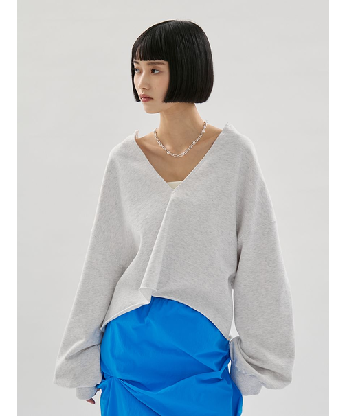 Vネックスウェットプルオーバー【セットアップ対応】