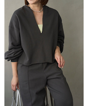 Vネックスウェットプルオーバー【セットアップ対応】