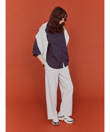 【HEART】 ハート刺繍ベーシックシャツ