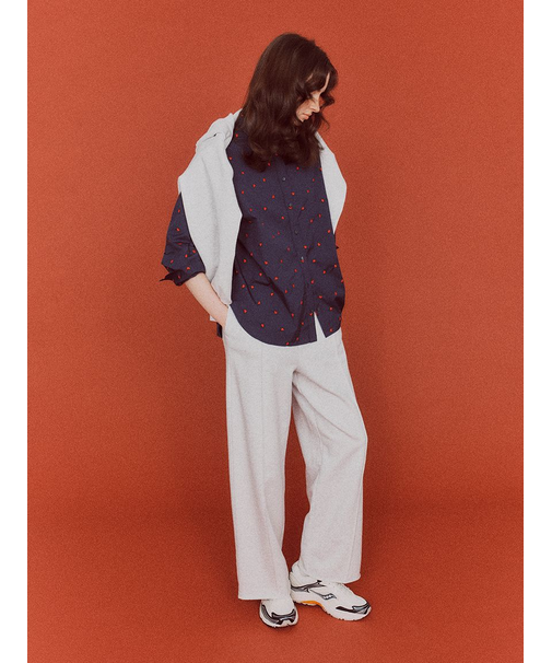 【HEART】 ハート刺繍ベーシックシャツ