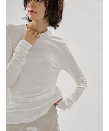 バンブーロングスリーブカットソー