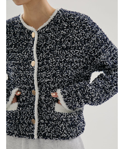 ツイードライクニットジャケット