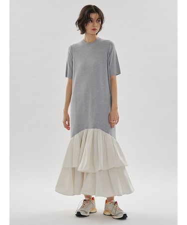 ニットドッキングワンピース