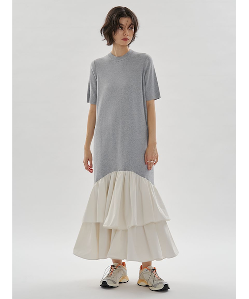 ニットドッキングワンピース