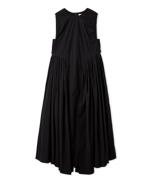 ギャザーフォルムナイロンワンピース