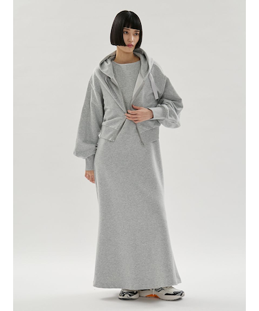 裏毛フーディー×ワンピースセット