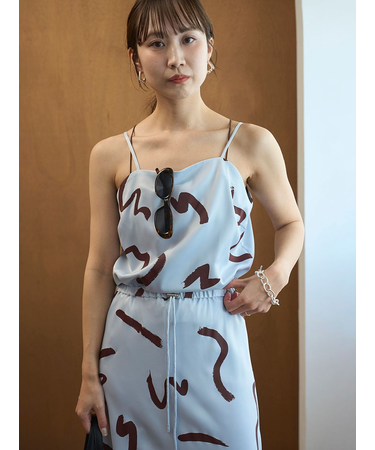 サテンドロストキャミソール【セットアップ対応】