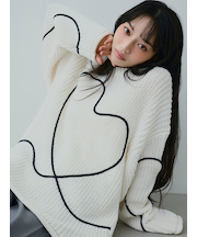 【HEART】 【ONLINE限定カラーあり】ハートエンブロイダリーニット