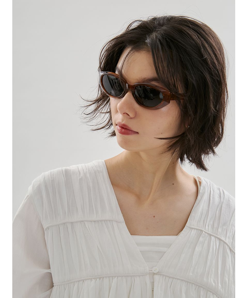 オーバルキャットアイフレームサングラス