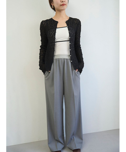 emmiロゴゴムジャガードイージーパンツ