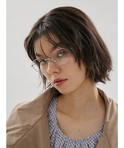 キャットアイメタルフレームメガネ