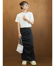 サイドタックナロースカート/撥水【セットアップ対応】