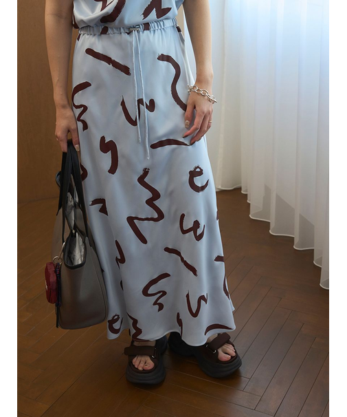 サテンナロースカート【セットアップ対応】