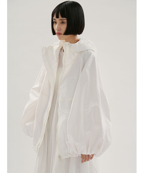 ビッグフォルムフーディーブルゾン