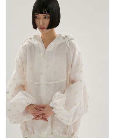 ビッグフォルムフーディーブルゾン