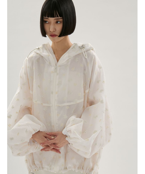 ビッグフォルムフーディーブルゾン