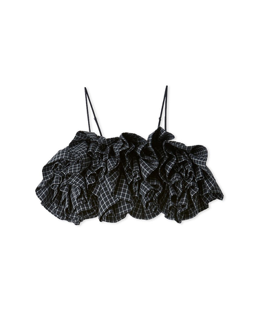 チェックフリルビスチェ【セットアップ対応】