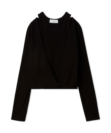 レイヤードライクカットソー/接触冷感