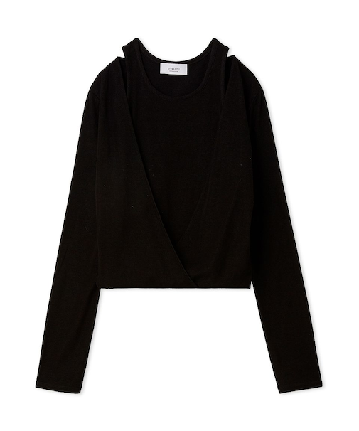 レイヤードライクカットソー/接触冷感