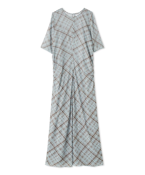 シアーメッシュチェックワンピース