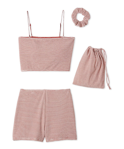 シュシュ付きバンドゥスイムウェア