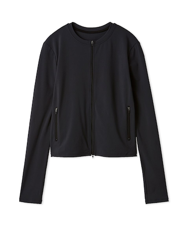 【Sustainaretch】ジップアップトップス/UVカット/接触冷感