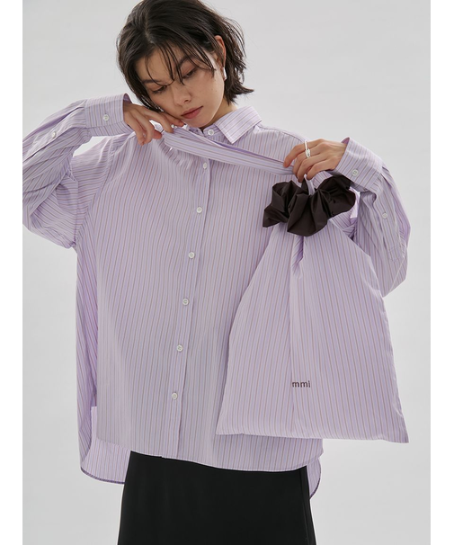 【ONLINE限定カラーあり】シュシュ付きemmiロゴトートバッグ