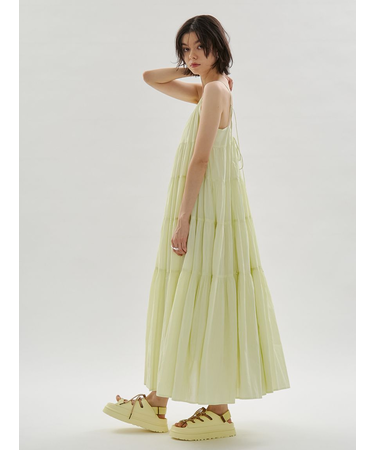 コットンボリュームティアードワンピース