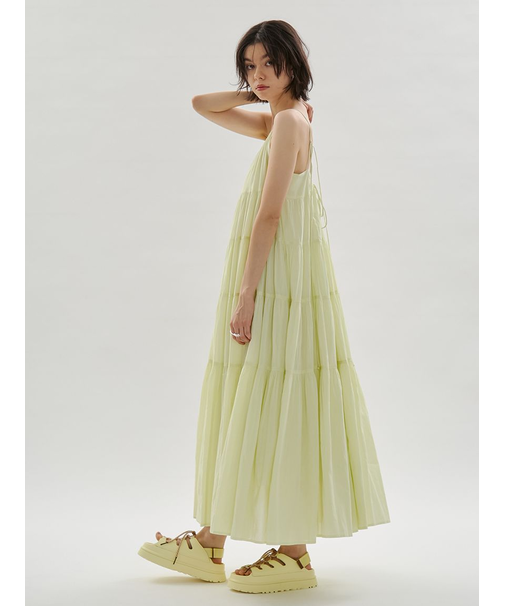 コットンボリュームティアードワンピース