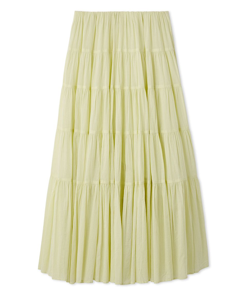 コットンボリュームティアードスカート