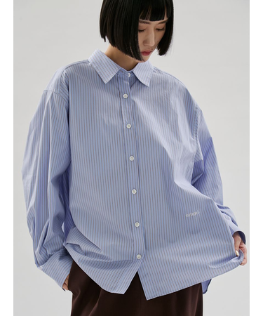 【ONLINE限定カラーあり】ストライプベーシックシャツ