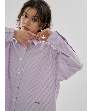 【ONLINE限定カラーあり】ストライプベーシックシャツ