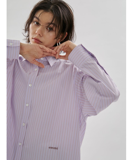 【ONLINE限定カラーあり】ストライプベーシックシャツ