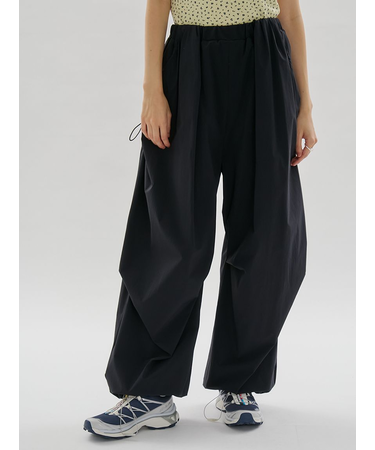 eco ボリュームパラシュートパンツ/撥水/UVカット/接触冷感