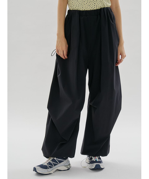 eco ボリュームパラシュートパンツ/撥水/UVカット/接触冷感