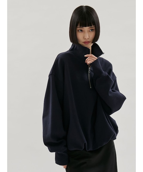 em】ハーフジップスウェット【セットアップ対応】｜エミの通販｜&mall