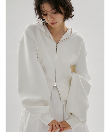 eco emmiロゴジップアップフーディー/UVカット